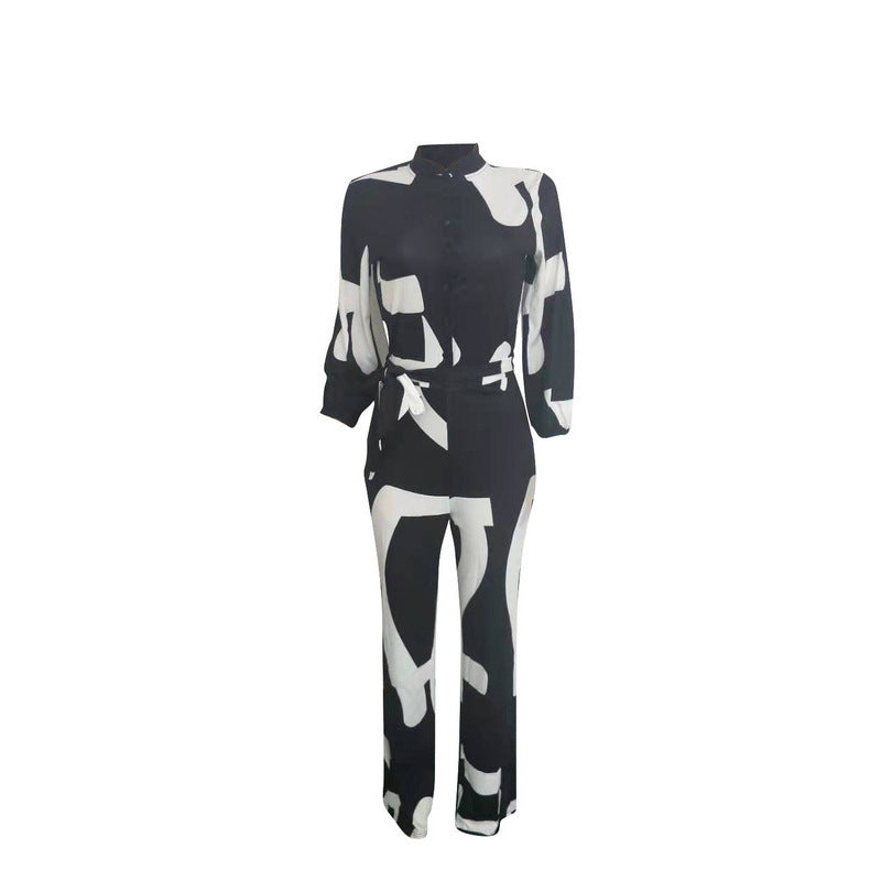 Cardigan Stitching Jumpsuit