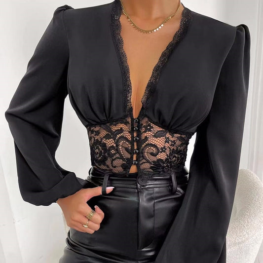 V-neck Lace