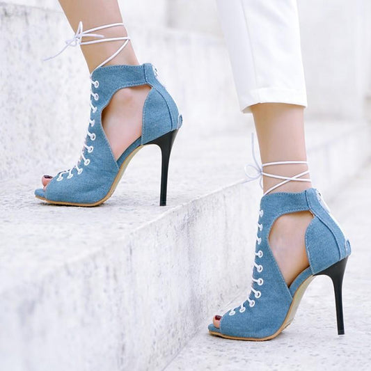 Cross Strap High Heel