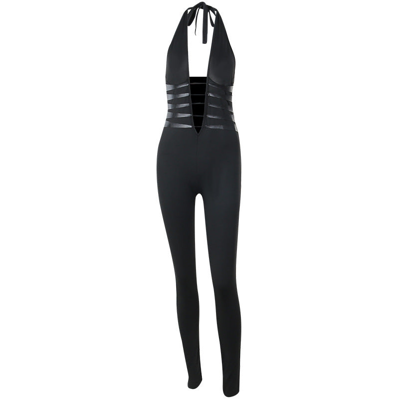 Hot Girl Backless Jumpsuit
