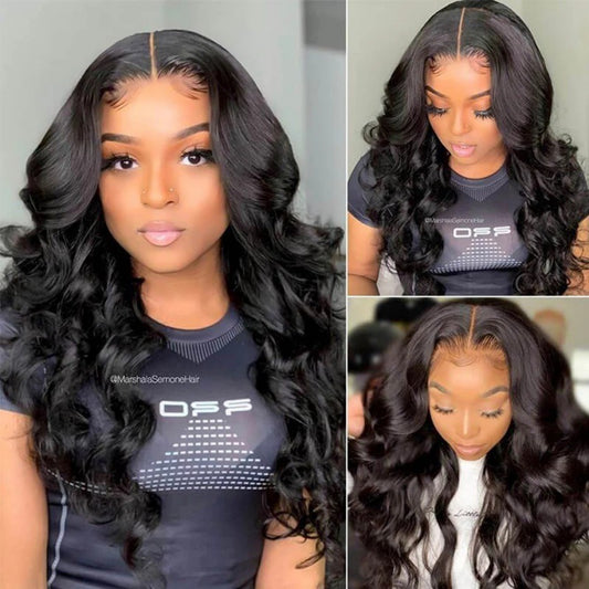 Mid-Part Big Wavy Wig