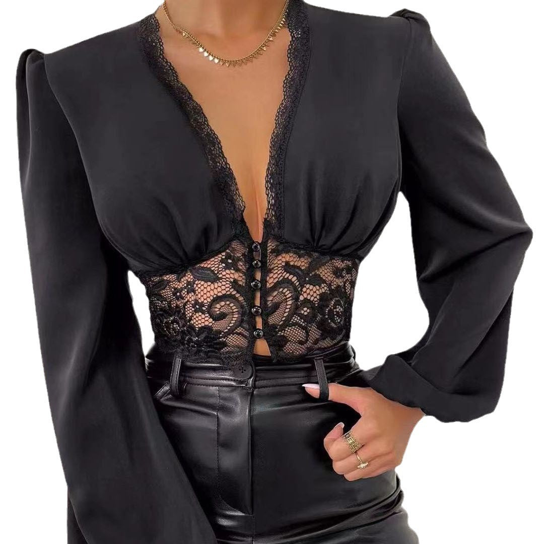 V-neck Lace