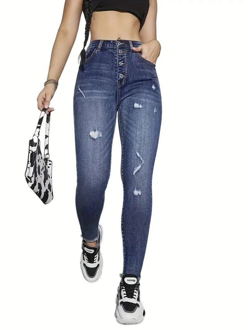 Tight Pencil Pants Ripped