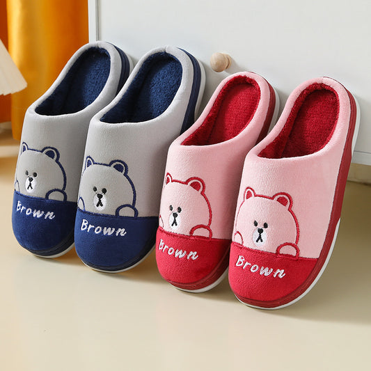 Bears Slippers Warm Winter House Shoes