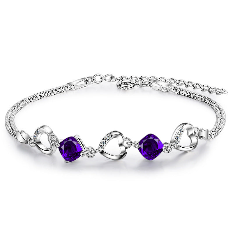 Diamond Heart Shaped Bracelet