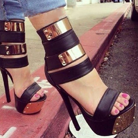 Heel Open Toe Roman Sandals