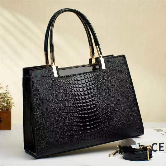 Crocodile Pattern Shoulder Crossbody Handbag