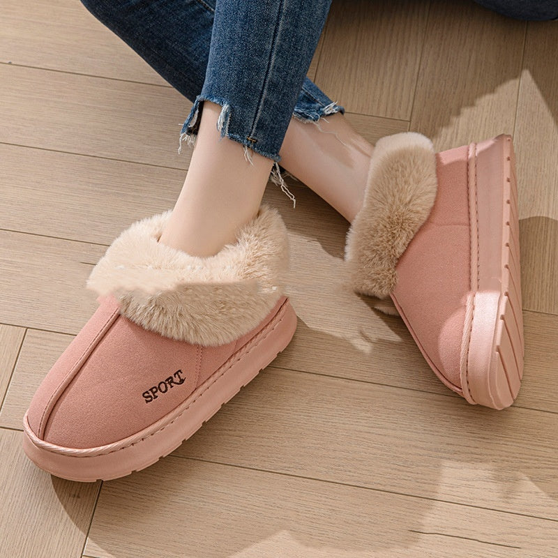 Home Plush Thick Slippers