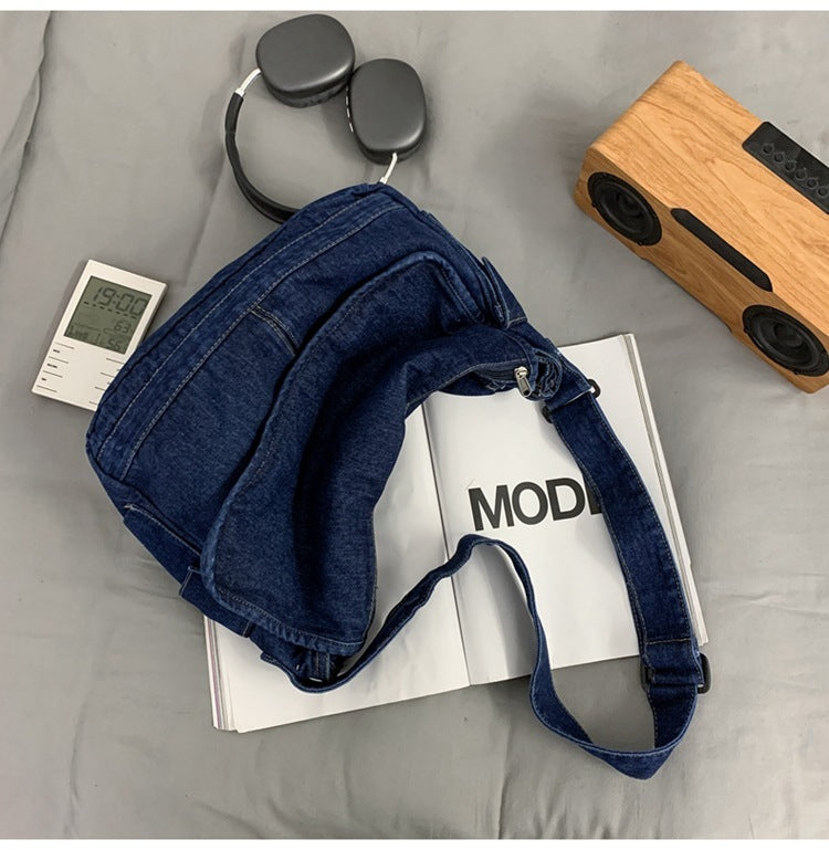 Washed Denim Retro Bag
