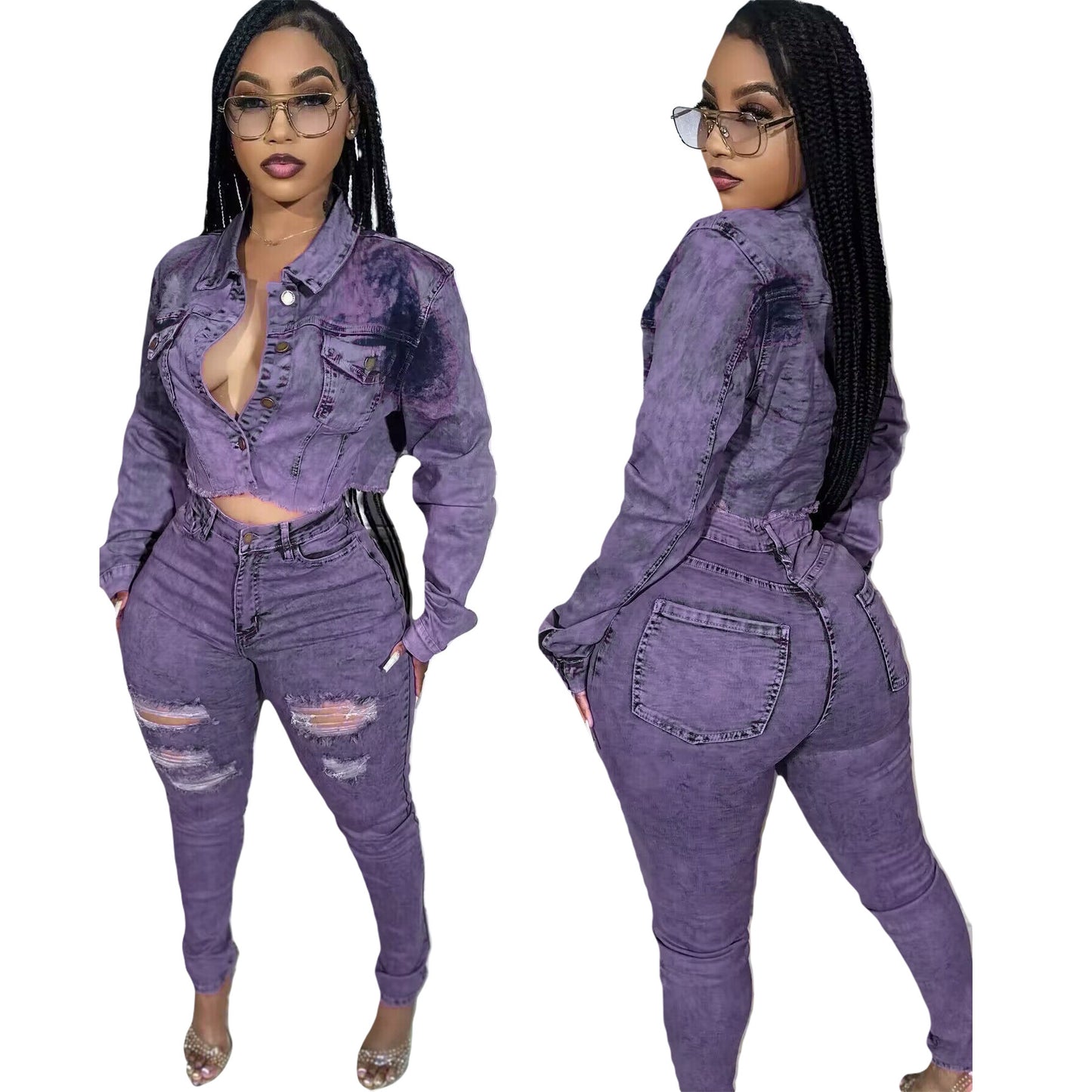 Stretch Denim Suit