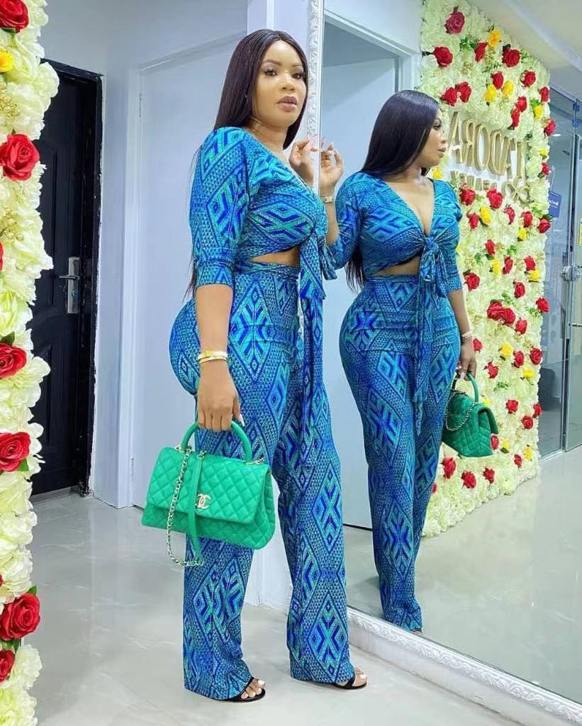 Fitted Top And Pants Set