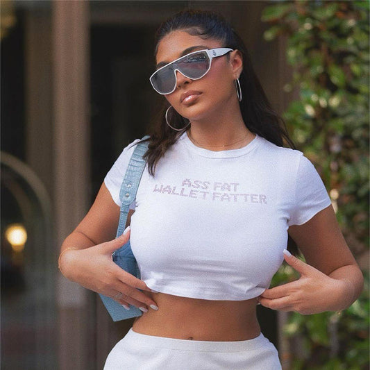 Midriff-baring Short Sleeve Midriff-baring Top