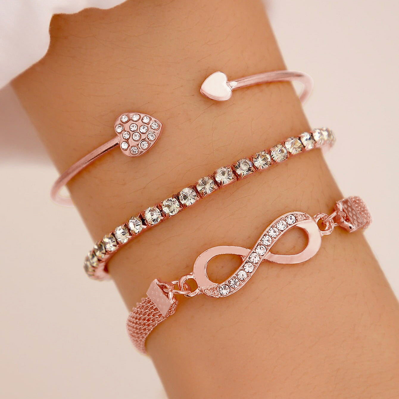 Heart Bracelet Three-piece