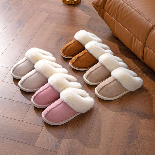 Fluffy Slippers Warm Slugged Bottom