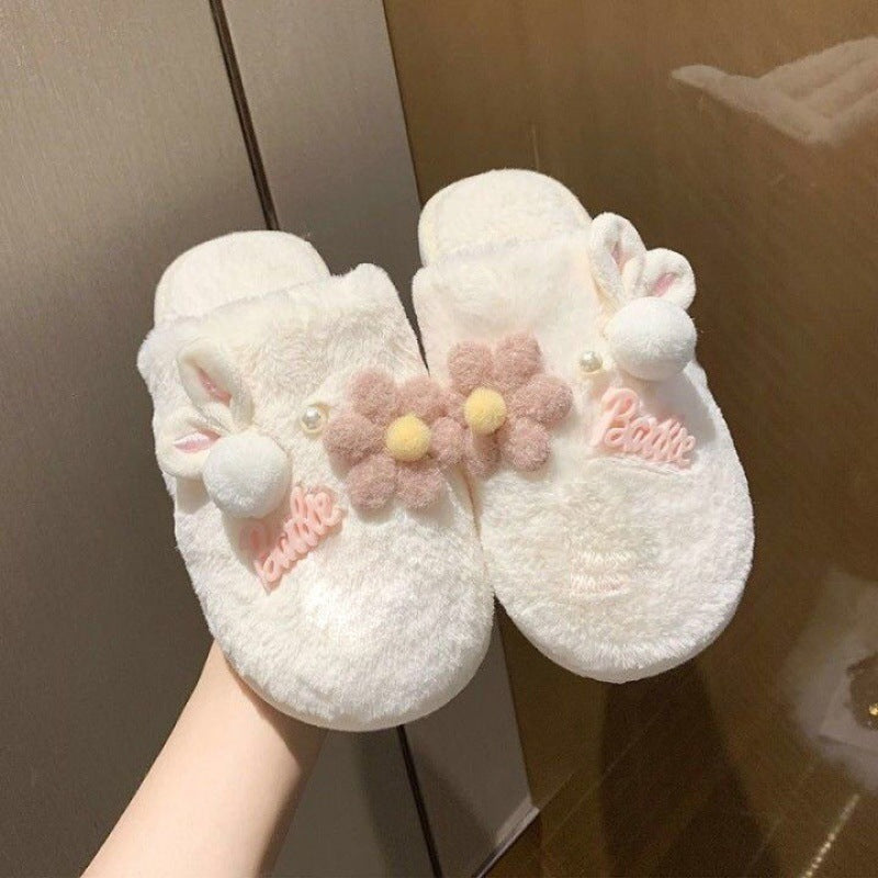 Non-slip Home Warm Plush Cotton Slippers