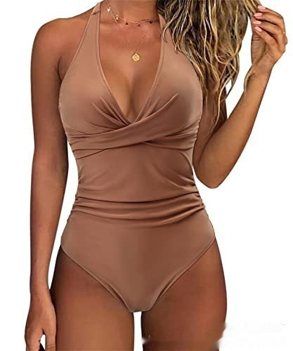 One-piece Halter Push-up Swimsuit