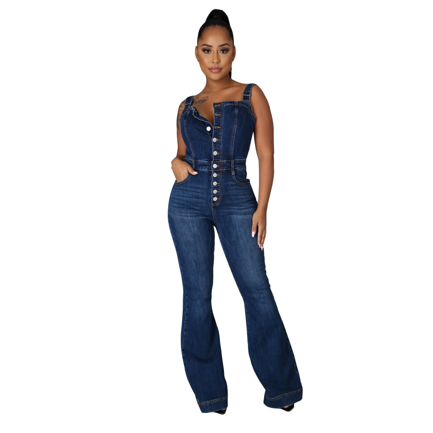 Casual Denim Jumpsuit