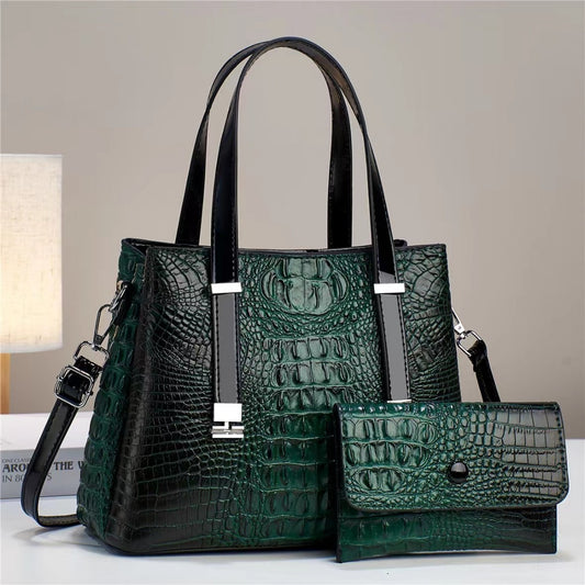 Crocodile Pattern Large Capacity Combination Bags