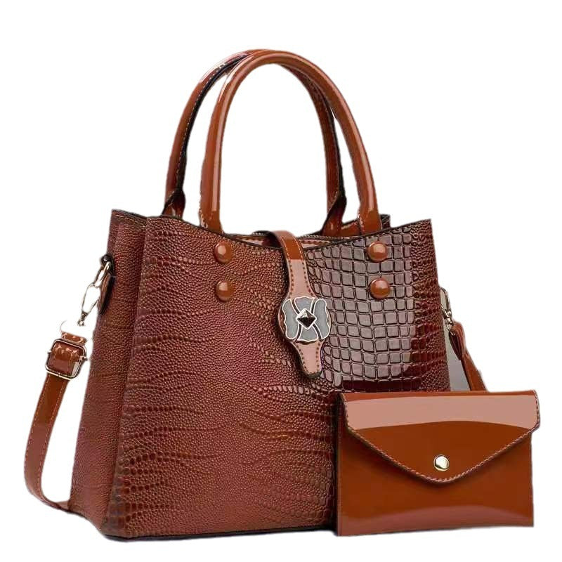 Leather Crocodile Pattern Bag