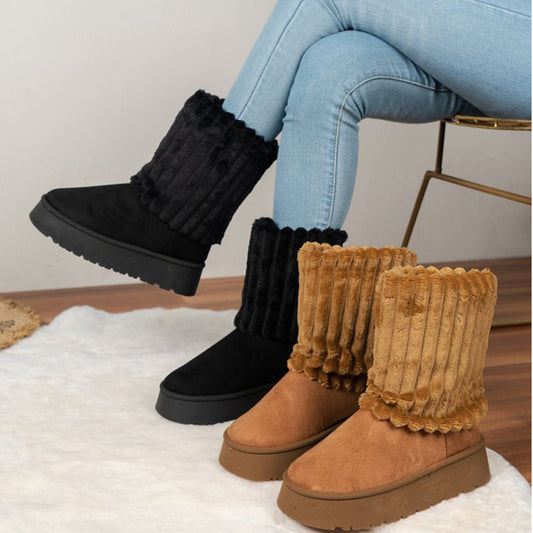 Snow Boots Warm Thickened Furry Cotton Boots