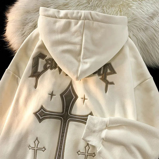 Loose Cross Hoodie