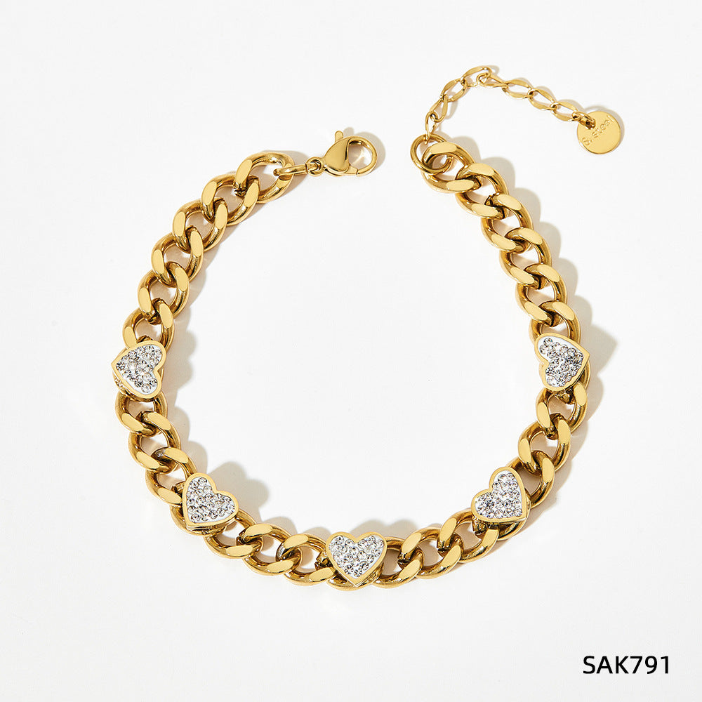 French  Heart-shaped Bracelet