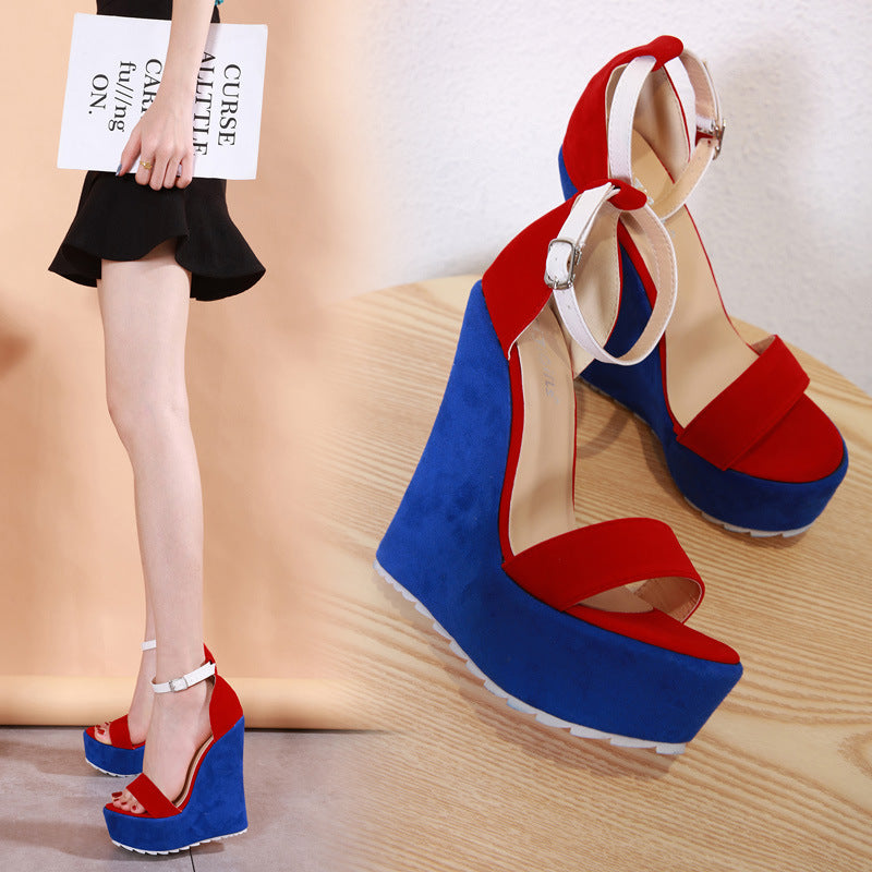 Super high heel colorblock