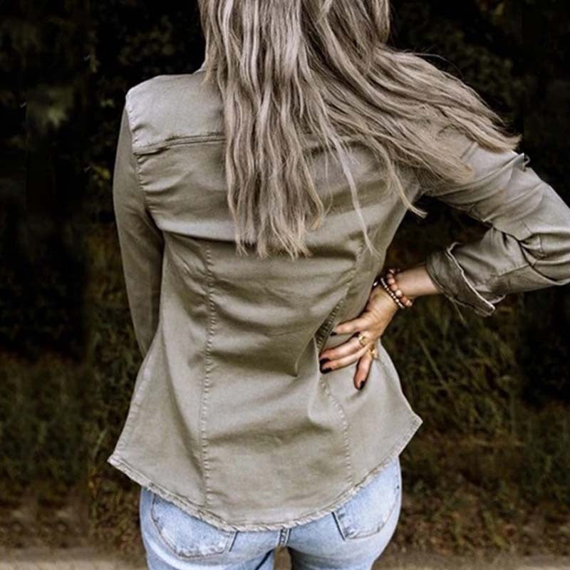 Mid-length denim jacket