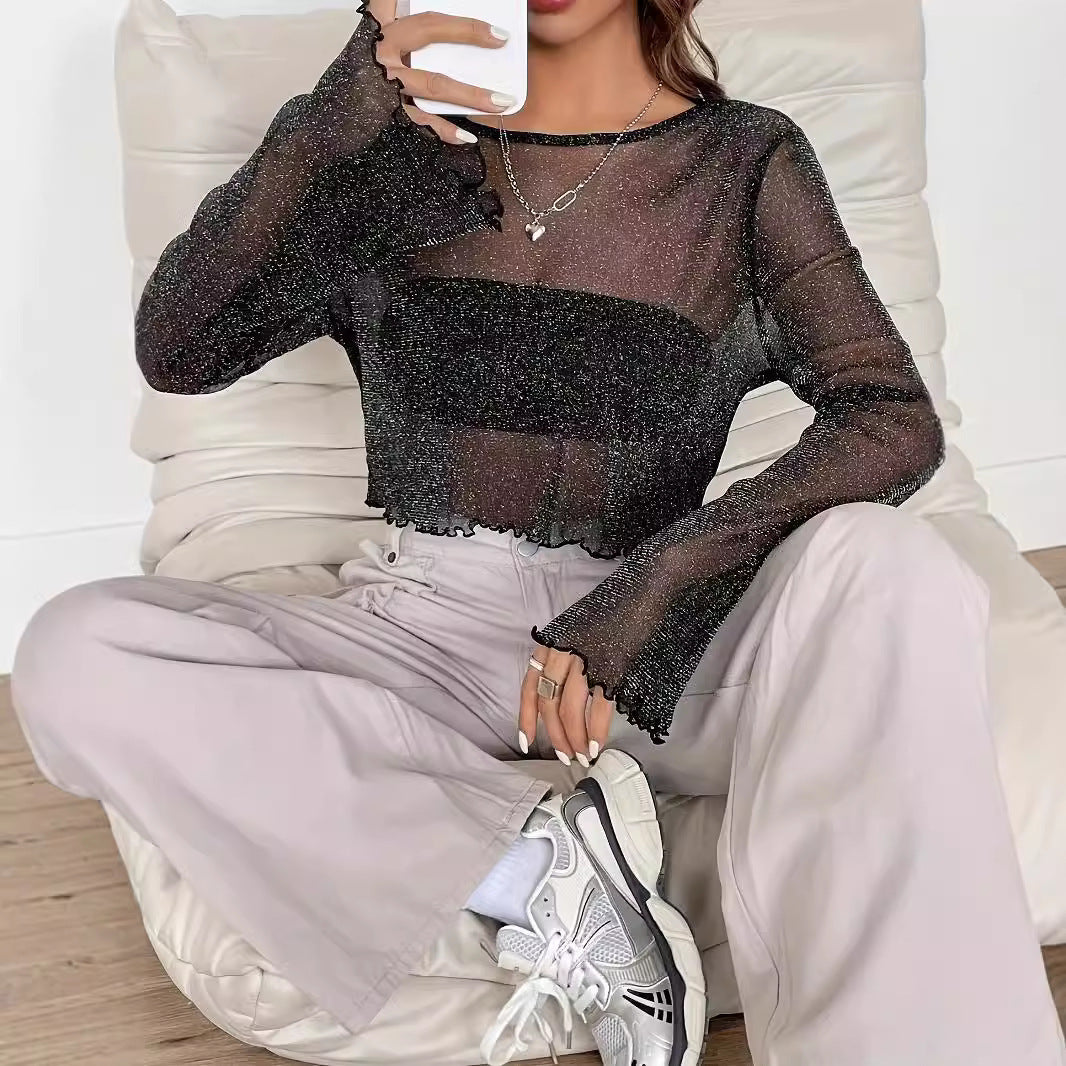 Sequin Bell Sleeve