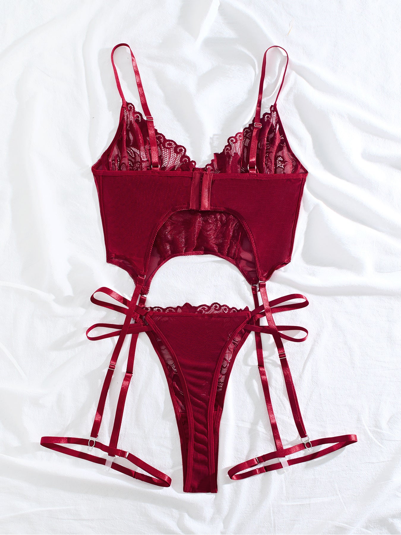 Lace See-through Bra Two-piece Suit