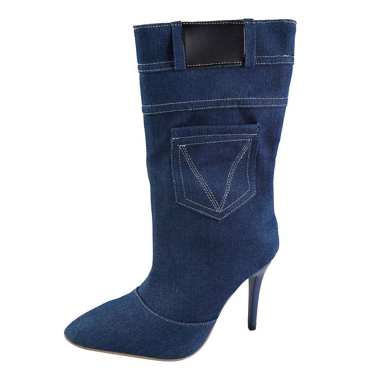 Denim Western Boots