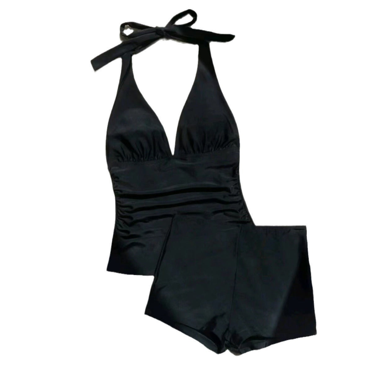 Foreign Solid Color Split Swimsuit
