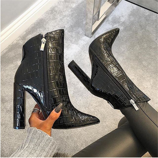 Leather White Ankle Boots