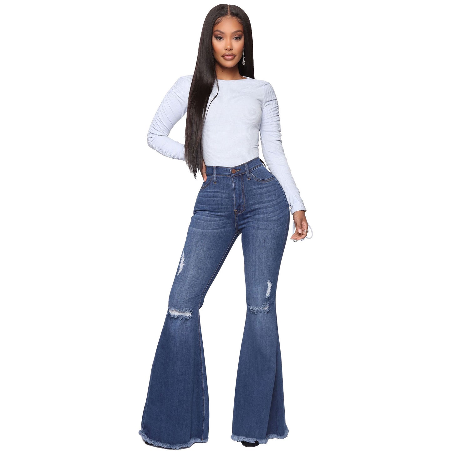 Denim Flared Pants
