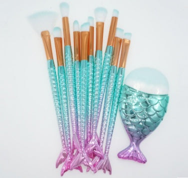 A Set of 11 Gorgeous Mermaid Makeup Brushes