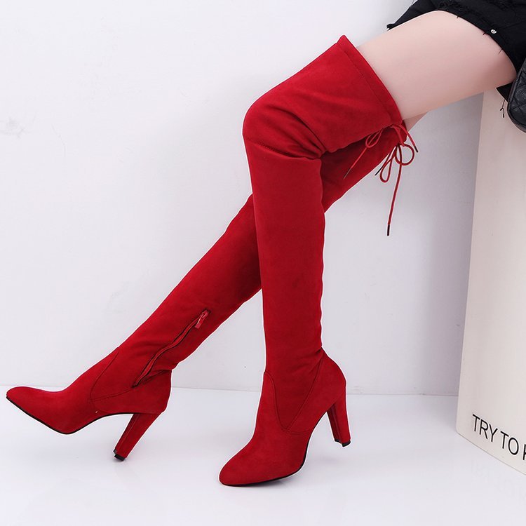 Over the knee boots high heel