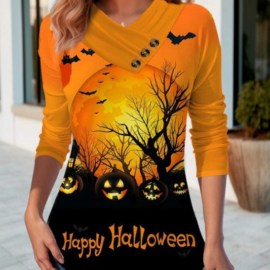 V-neck Long Sleeve Top