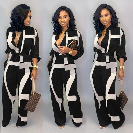 Cardigan Stitching Jumpsuit