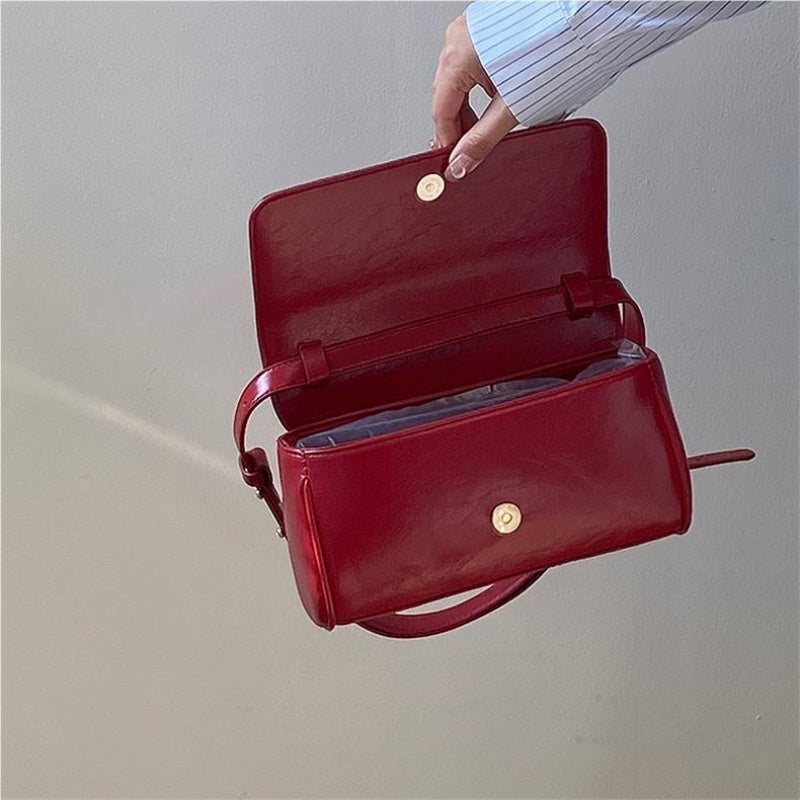 New Retro Wine Red Bag