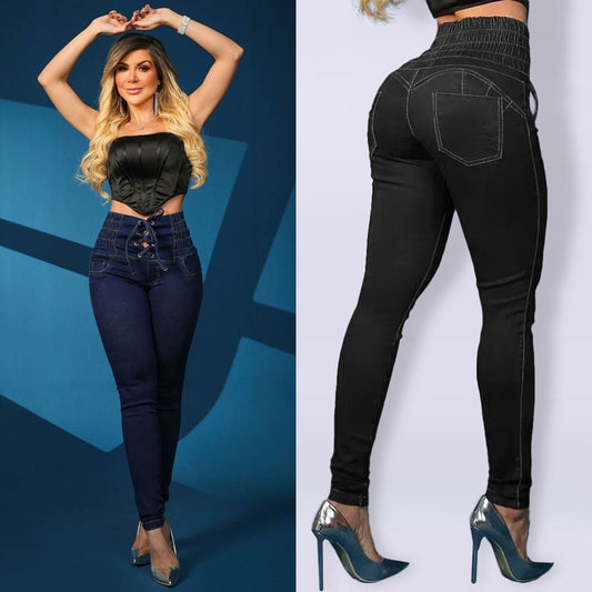 Tied Slim Fit Skinny Jeans