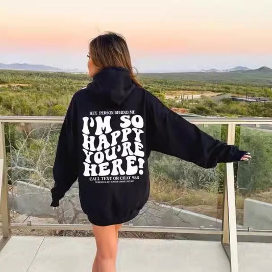 Plain  Drawstring Hoodie