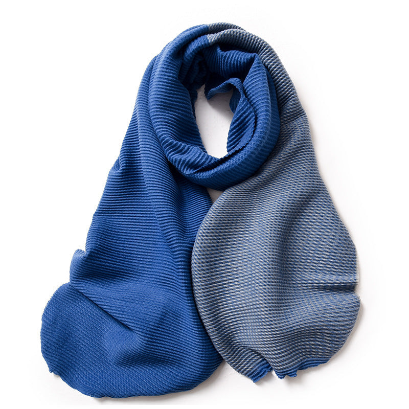 Mixed-color Scarf Double-sided