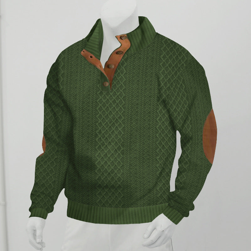Jacquard Knitted Pullover Sweater