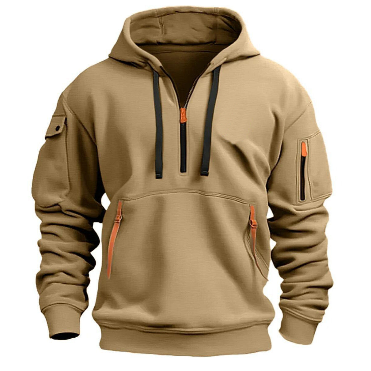 Zip Multi-pocket Pullover