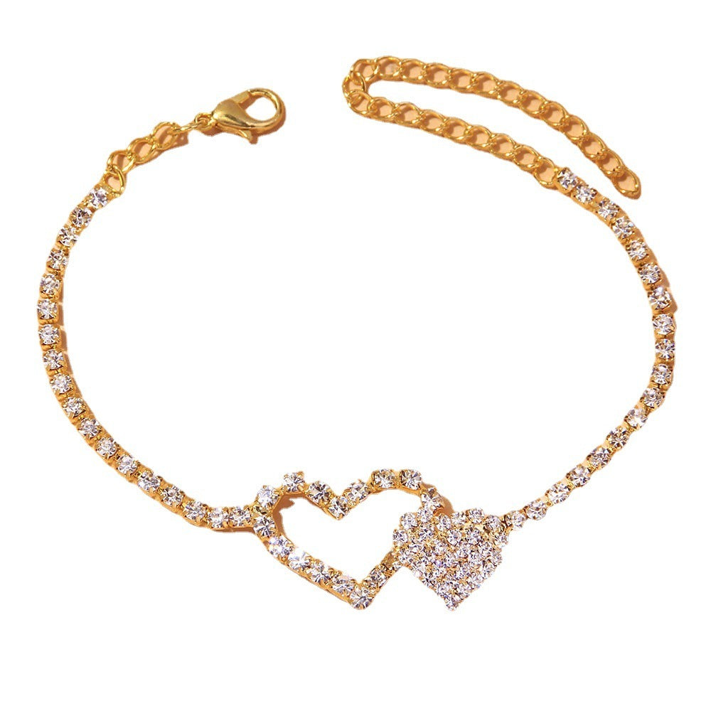 Double Heart Anklet