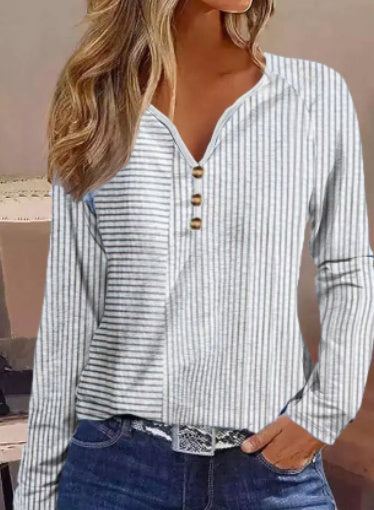 Vintage V-neck Long Sleeve