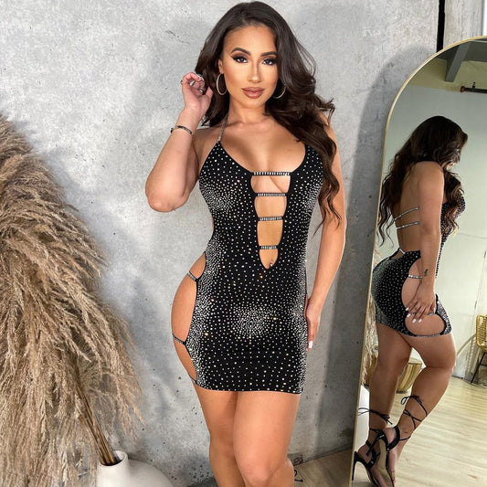 Rhinestone Strap Dress