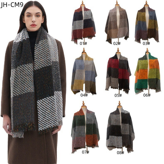 Large Plaid Scarf Shawl