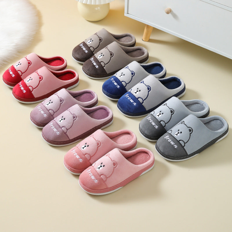Bears Slippers Warm Winter House Shoes