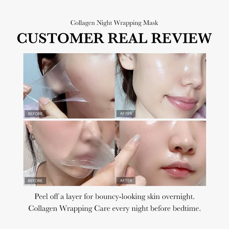 Collagen Tearing Mask With Brush Become Transparent Moisturizing